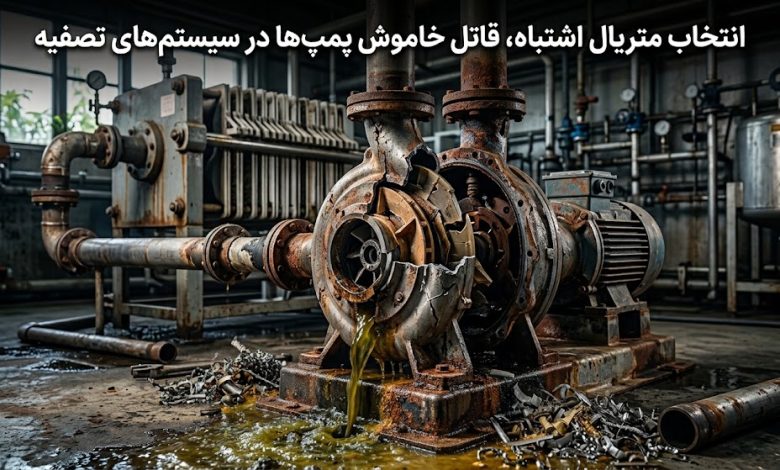 انتخاب متریال اشتباه، قاتل خاموش پمپ‌ها در سیستم‌های تصفیه